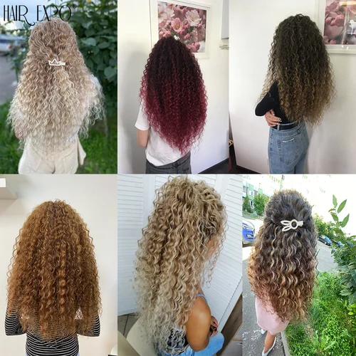Imagen 2 del producto 22 ""28"" Freetress onda profunda Twist Crochet pelo sintético suave profundo Twist extensiones de cabello trenzado Omber Ocean Wave pelo para mujeres
