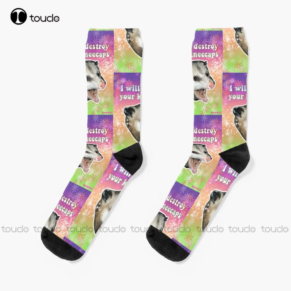 

New Possum Meme Socks Slipper Socks For Men Personalized Custom Unisex Adult Socks Popularity Gifts