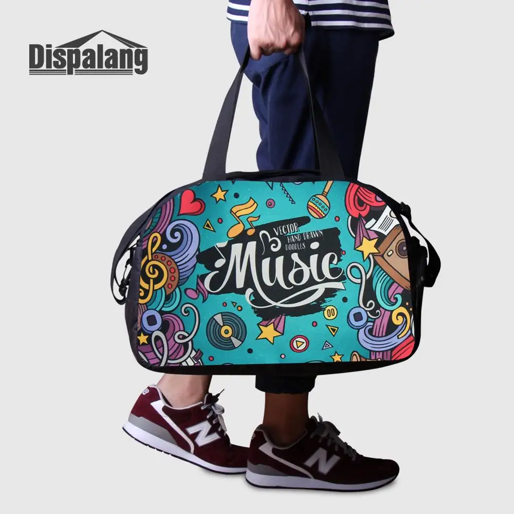 Russo matryona matryoshka boneca impressão duffle sacos para mulheres lona durante a noite saco de fim de semana com sapatos bolso feminino duffel saco