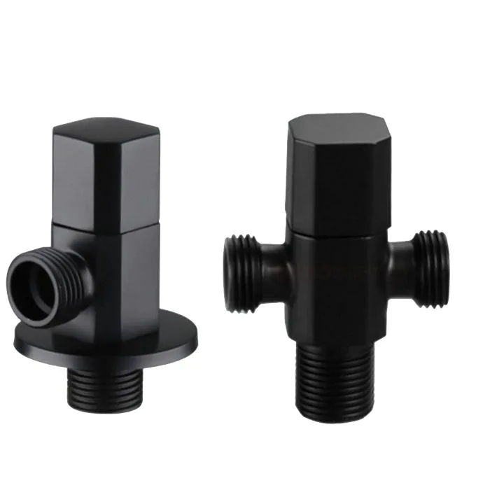 brass copper black angle valve for Kitchen bathroom toilet  Cold and hot water stop valve AG088