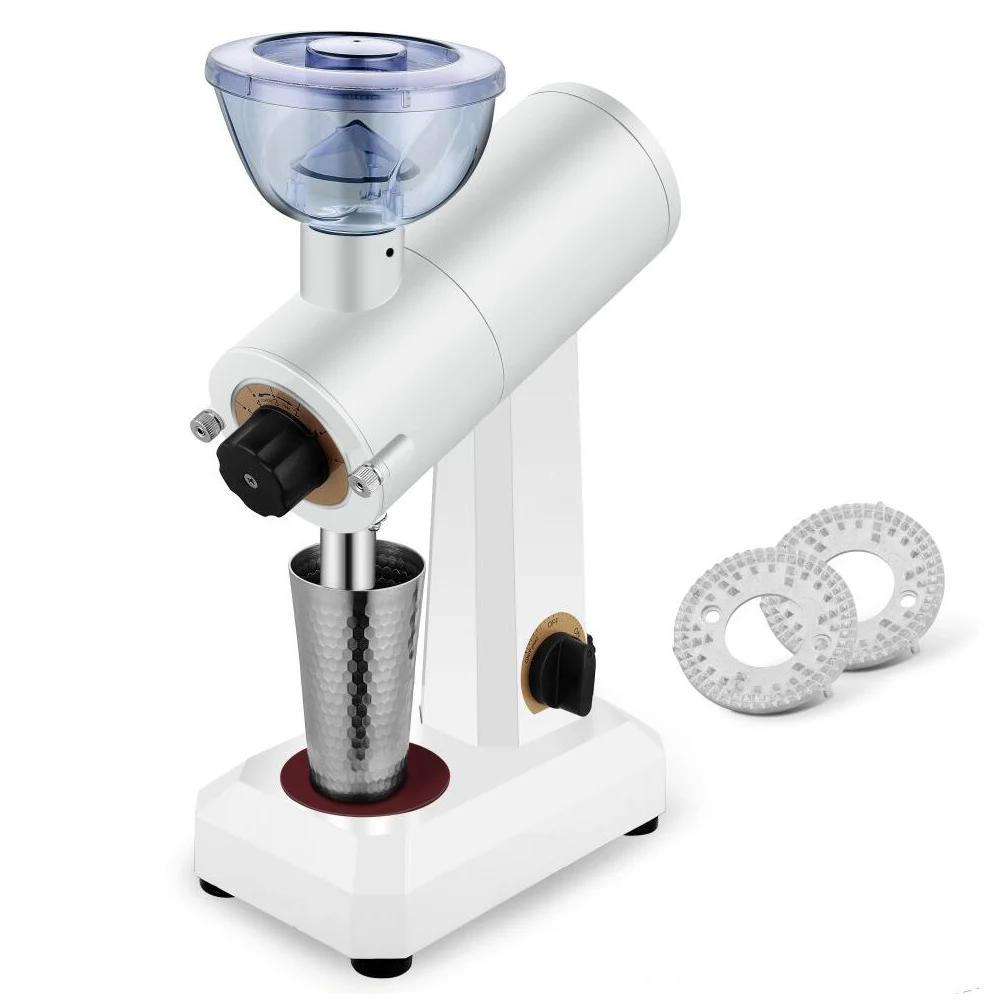 XEOLEO-molinillo de café eléctrico, máquina de molienda de café de 150W, dientes fantasma, molinero eléctrico de café de 200g, molinillo de café negro/blanco