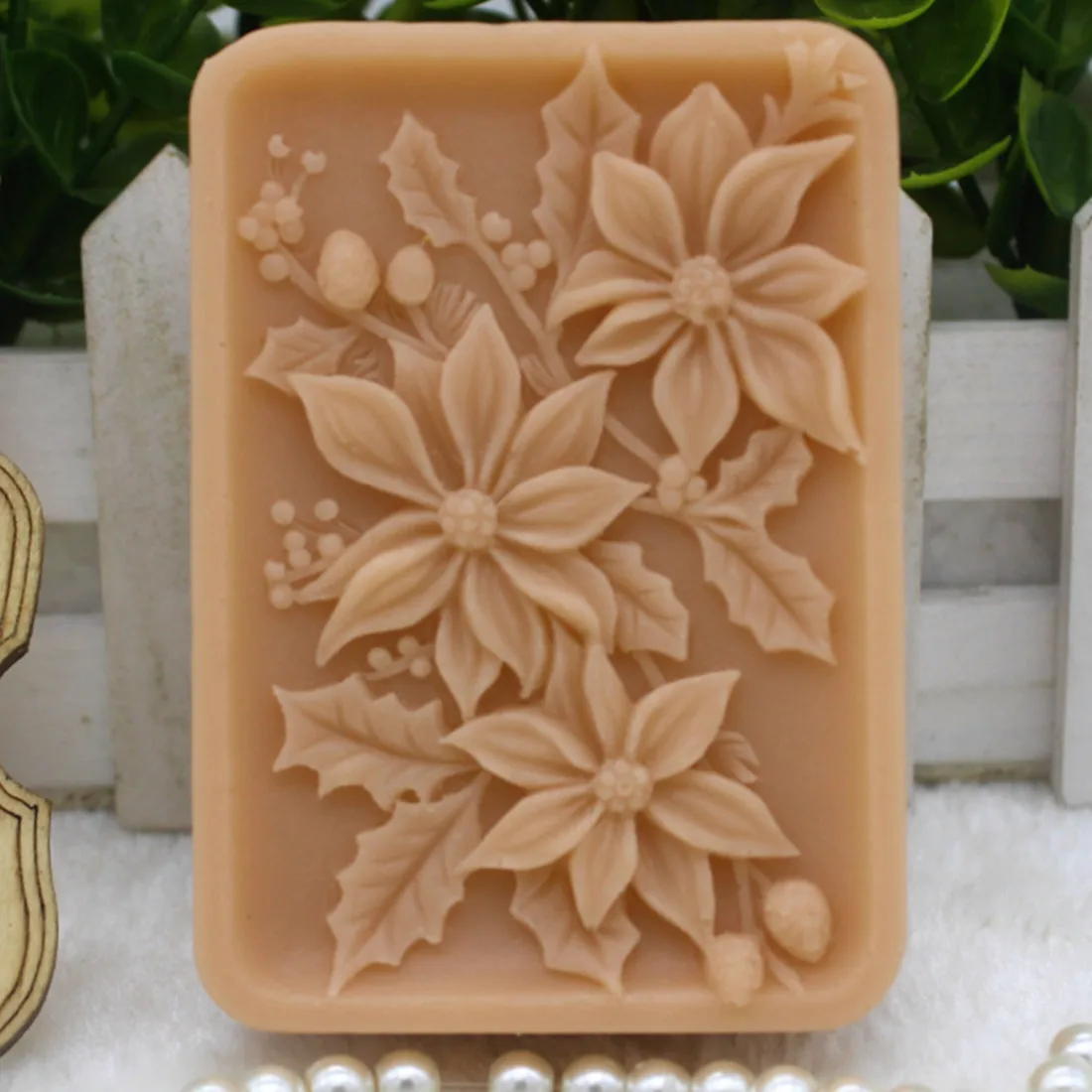 1pcs Seven Petal Flower (ZX294) Silicone Handmade Soap Mold Crafts DIY Silicone Mould