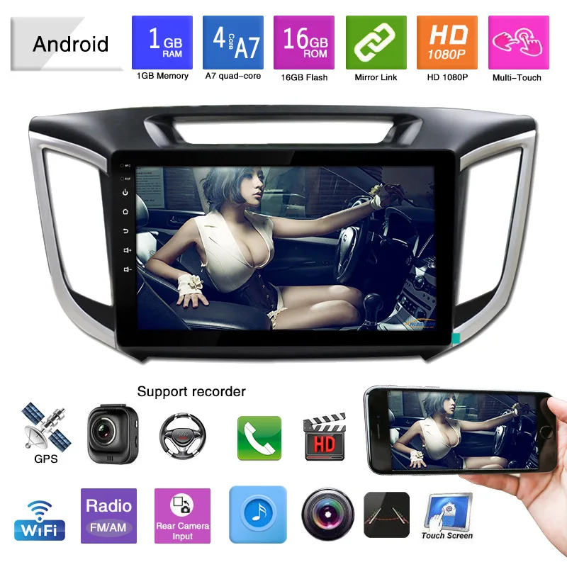 ZOYOSKII Android 10.1 inch car gps multimedia radio bluetooth navigation player for  HYUNDAI IX25 CRETA 2014-2018