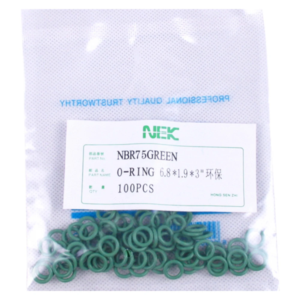 ( 6.8*1.9mm ) #6 R134a NBR Rubber O-Ring Seal Kit,High Temperature Resistance for Car Air Conditioning valve 5/16 3/8 1/2 5/8