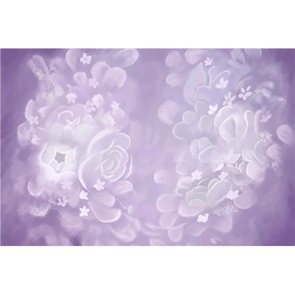 Newborn Kids Birthday Portrait Photography Background Floral Pregnant Woman Baby Shower Art Backdrop Flowers Hand Painted