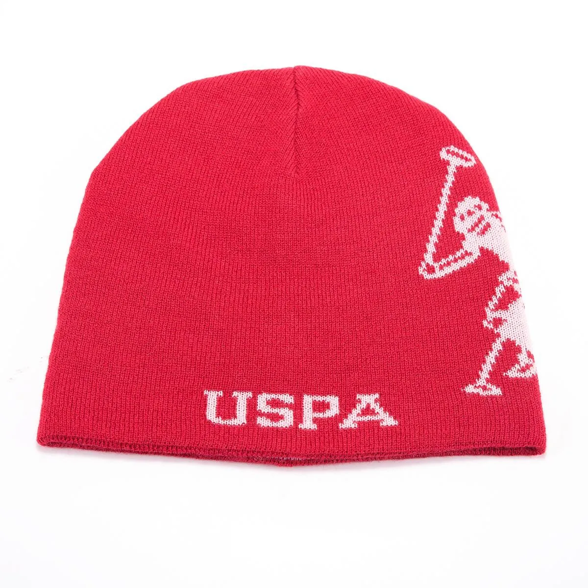 U.S. Polo Assn. Men And Women Double-sided Embroider Warm Knitted Hat Autumn Winter Fashion All-match Earmuff Head Woolen Hat