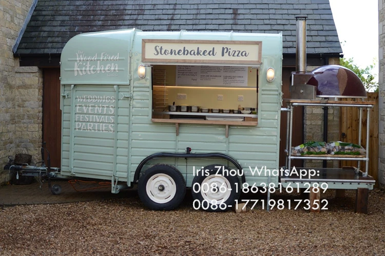 Ngoài Trời Ngựa Hộp Thanh Di Động Nhượng Bộ Phục Vụ Ăn Uống Thực Phẩm Trailer Nóng Chó Cà Phê Hàng Thức Ăn Nhanh Xe Tải