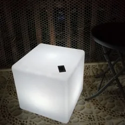 Cadeira de assento com cubo de led brilhante, móvel de iluminação decorativa com 16 cores que muda de cor por controle remoto ktv, uso para festas e bar