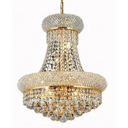 French Empire Gold Crystal Chandelier For Living Room Small Hanging Lamp For Dining Room Kitchen Island Hanging Light Fixture