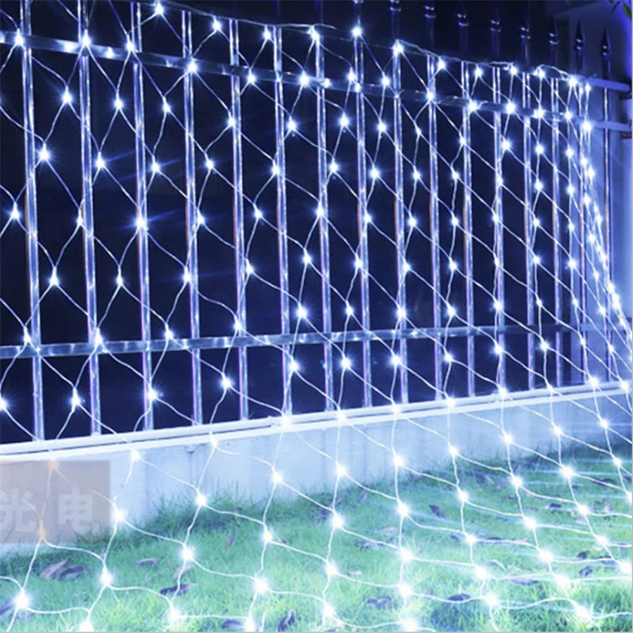 1.5*1.5M 2*2M 3*2M Christmas Net Lights Outdoor LED Net Mesh String Light Garden Holiday Party Wedding Fairy Light Garland Decor