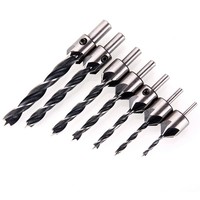 Sunshine Makita 7Pcs HSS Countersink Drill Bit Set Carpentry Reamer Drill Bit Woodwork 3mm-10mm