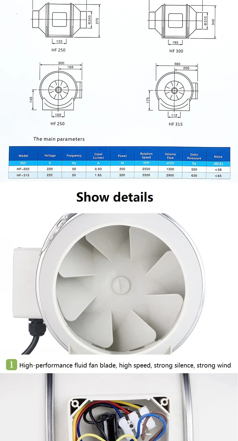 4inch 220V Exhaust Fans Home Silent Inline Pipe Duct Fan Bathroom Extractor Ventilation Kitchen Toilet Wall Air Clean Ventilator