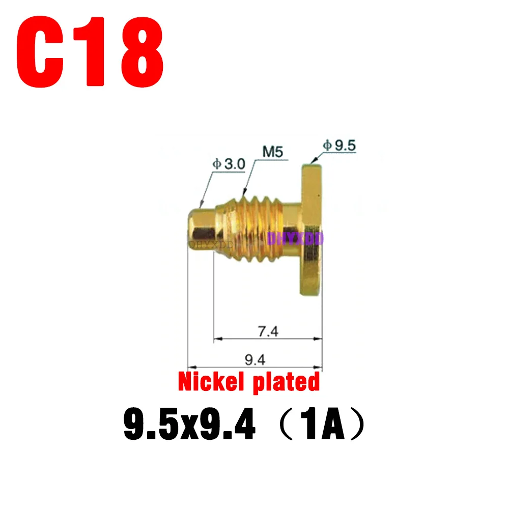 2PCS Pogo Pin Connector mm Spring 1A 3A 10A No Plating 0u\