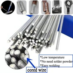 Baixa temperatura fácil derreter alumínio solda hastes, barras de solda, fio tubulado, 2mm Rod, solda para solda de alumínio, sem necessidade de solda em pó