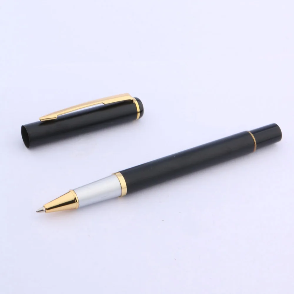 metal 801 golden Arrow Clip Charcoal matte black Roller Ball Pen