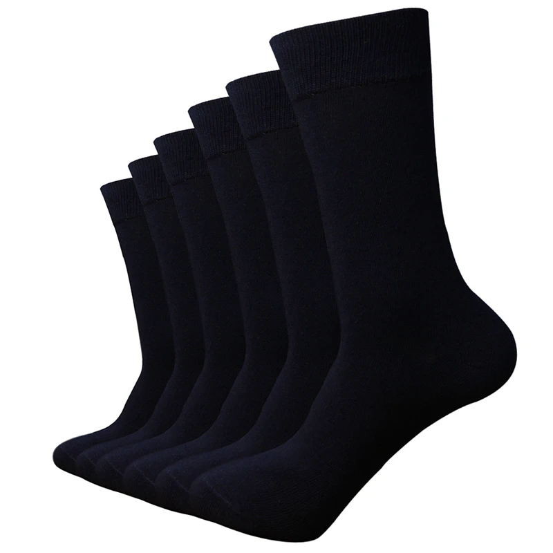 Match-Up  6 Pack Soft Mens  Bamboo Crew Socks Smell Control Cushioned Dress Casual Socks  7 Colors