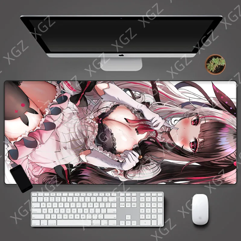 YuzuoanXL Large Mouse Pad Animation Printing Computer Game Player Lock Edge Mouse Pad Keyboard Student Home Pad Durable