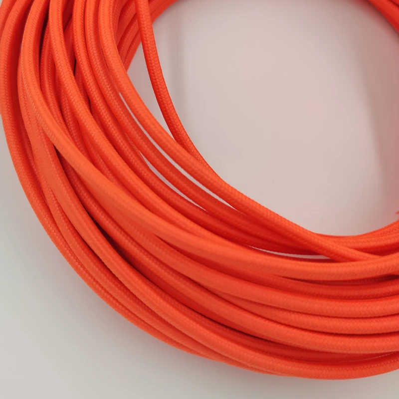 2*0.5mm Electrical Wire Copper Cor Vintage Textile Pendant Lamp Cord Retro Multiple Colour Retro Edison Lamp Base Overhead Cable