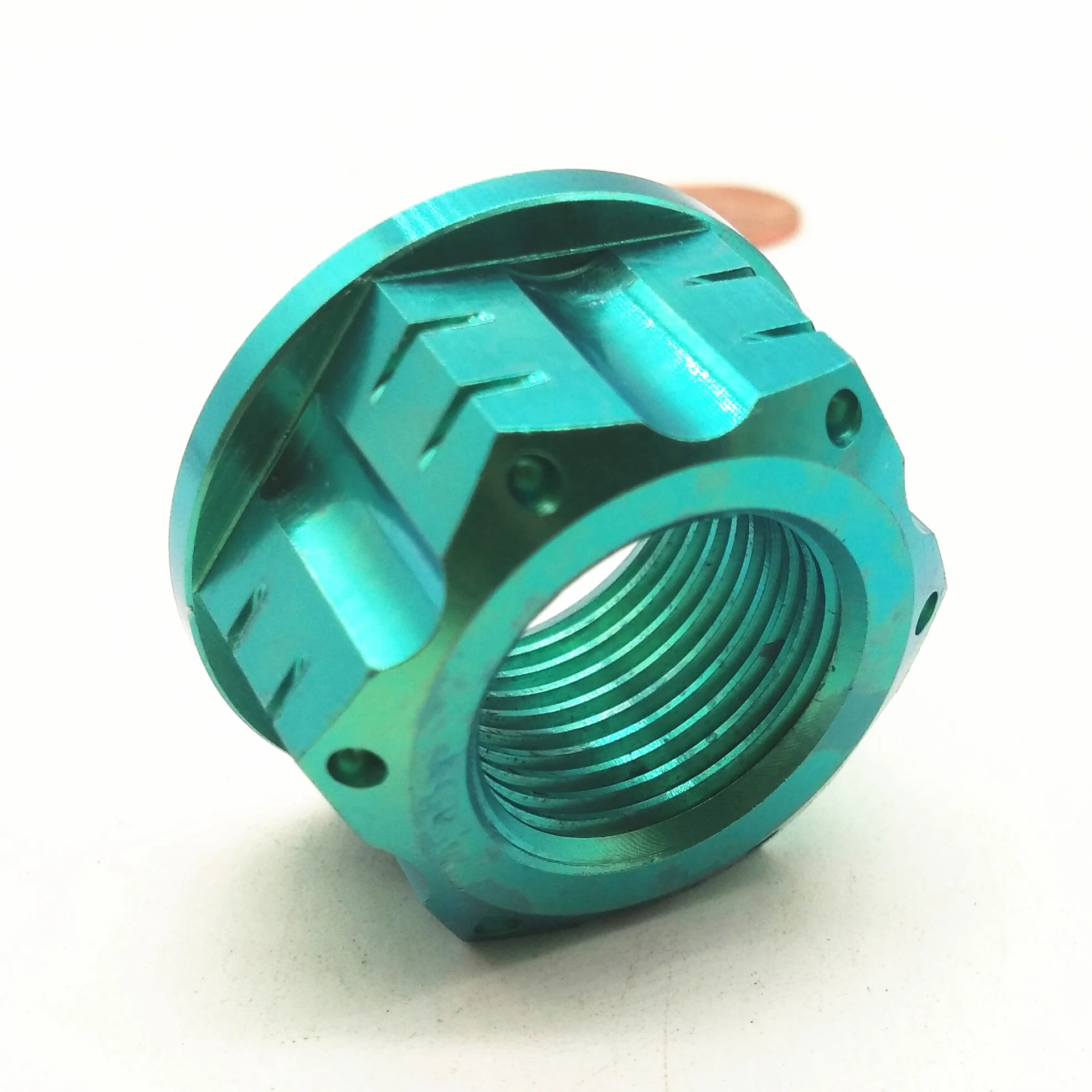 

Motorcycle Rear Axle Hexagon Titanium Nut M16 M18 M20 Pitch 1.5 mm lange Nuts Black Rose Green color Ti Nut Ti Fastener