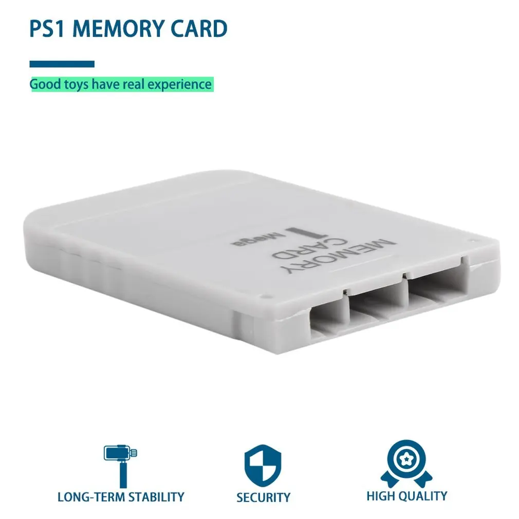 สำหรับ PS1 Memory Card 1 Mega สำหรับ Playstation 1 PS1 PSX เกมที่มีประโยชน์ราคาไม่แพงสีขาว0.5MB