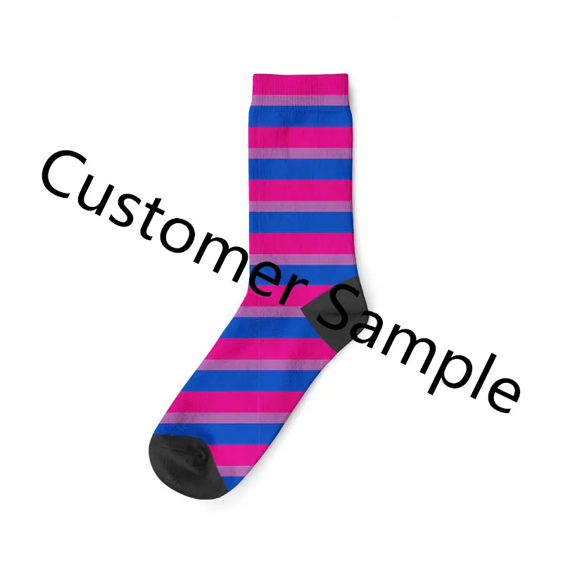 Hot Factory Custom Long Socks Fashion 3D Print Logo Design Character Landscape Men Women Casual Winter Warm Calf Socks For Gift