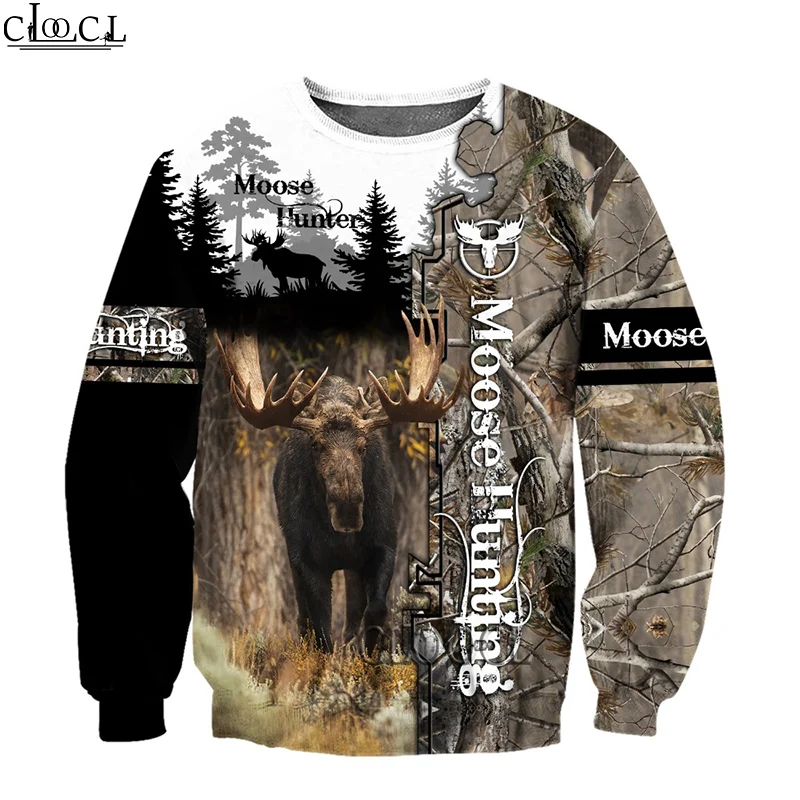 

HX Moose Hunting 3D Printed Hoodie Animal Men Sweatshirt Unisex Streetwear Zip Pullover Casual Jacket Tracksuits Drop Shipping