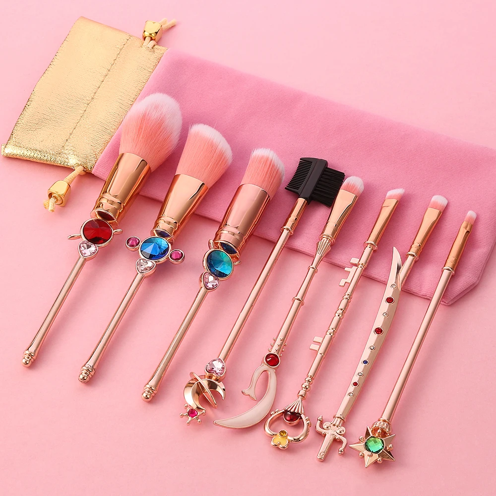 

21Style Anime Cosplay Series Cosmetic Brush Makeup Brushes Set Tools kit Eye Liner Shader Foundation Powder Soft Synthetic Hair