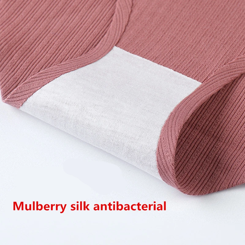 underwear women Mulberry silk antibacterial non-marking cotton large size panties women low waist breathable ladies briefs M-4XL