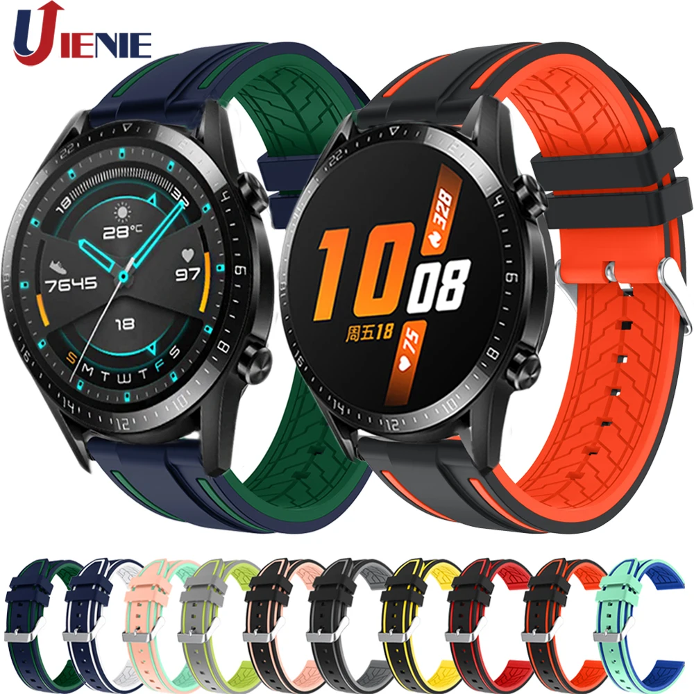 For gt gt2 46mm Band Silicone Strap for Huawei GT Honor Magic 2 46mm/ Honor GS gt 2 Pro Watchband Sport Bracelet Wristband 22mm