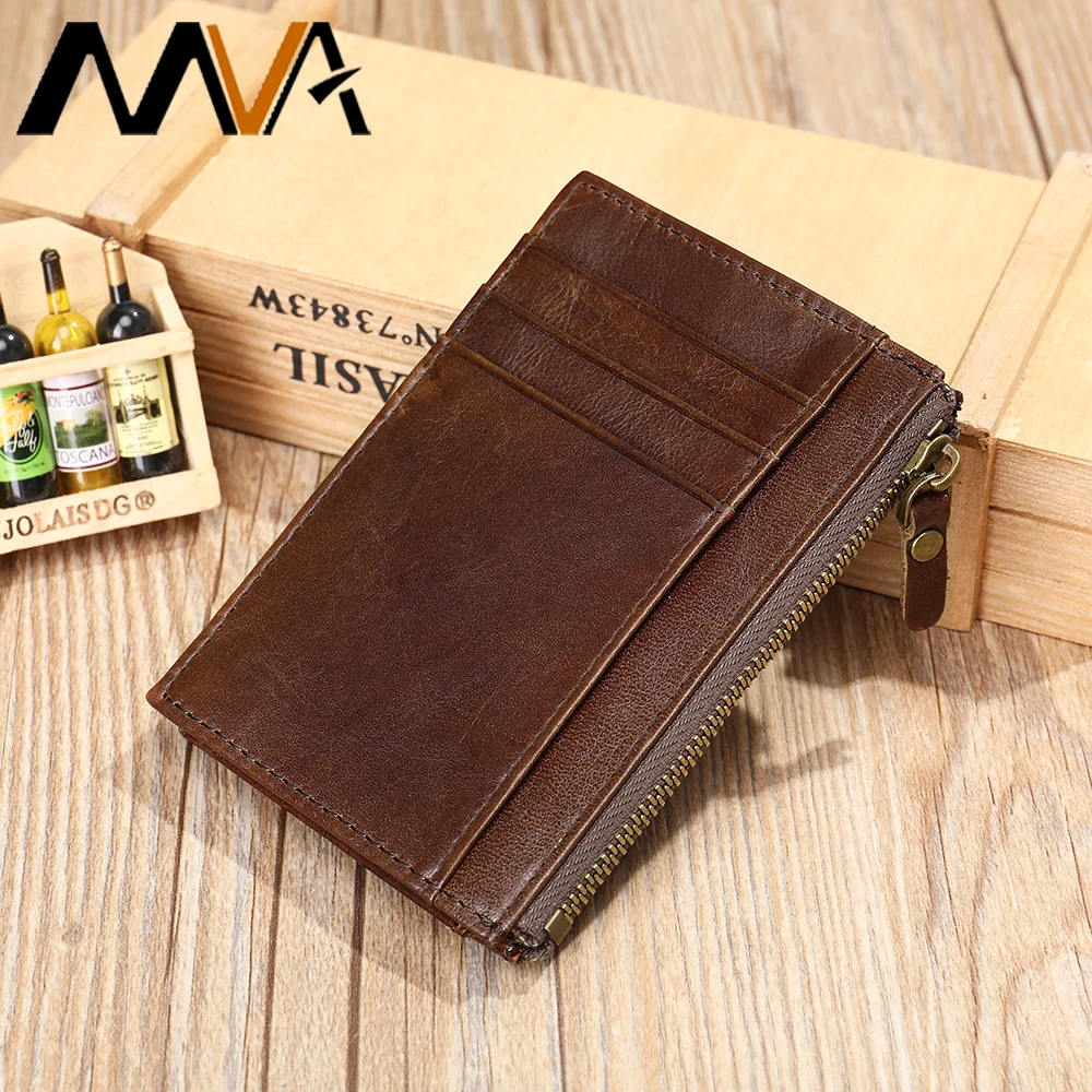 

MVA Fashion Leather Women Men Wallet Clutch One Zip Female Short Small Coin Purse Brand New Design Soft Mini Card Cash Holder