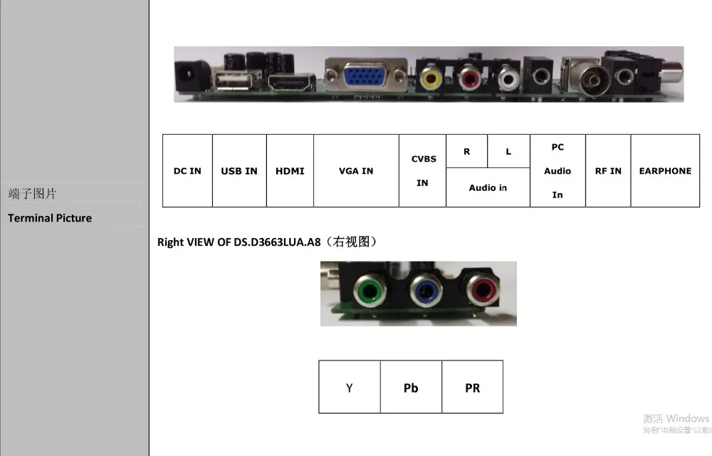 DVB-T2/DVB-T/DVB-C LCD digital TV Driver Controller Board Kit 23.8 inch LM238WF2 SSA1 1920*1080 3663LCD controller board DIY kit