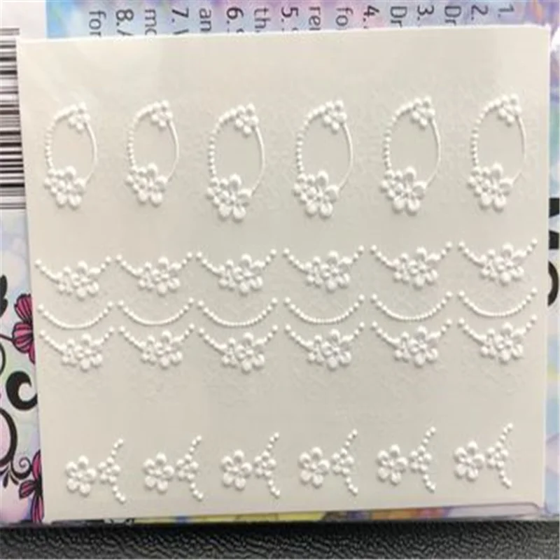 Fashion Style Solid Lace Nail Sticker Nail Art Nail Decoration Water Slide Nail Decals