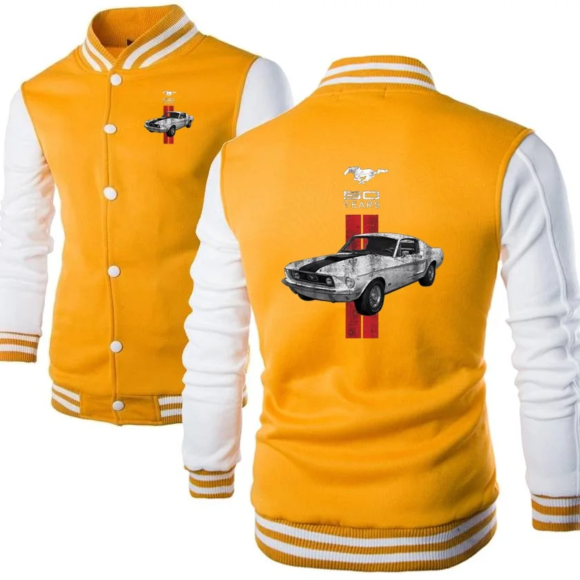 HipHop Youth Stand Collar Streetwear uomo giacche da Baseball escursionismo arrampicata spedizione cappotti Ford 50 anni Mustang felpe per auto