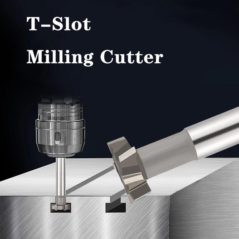 HSS T Slot End Mill 10 12 16 20 30 32mm Router Bit For Metal Milling CNC T Slot Milling Cutter