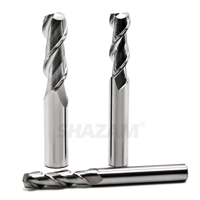 Milling Cutter Alloy Coating Tungsten Steel Tool By Aluminum Cnc Maching 2 Blade Endmills SHAZAM Woodworking For Wood Cutters