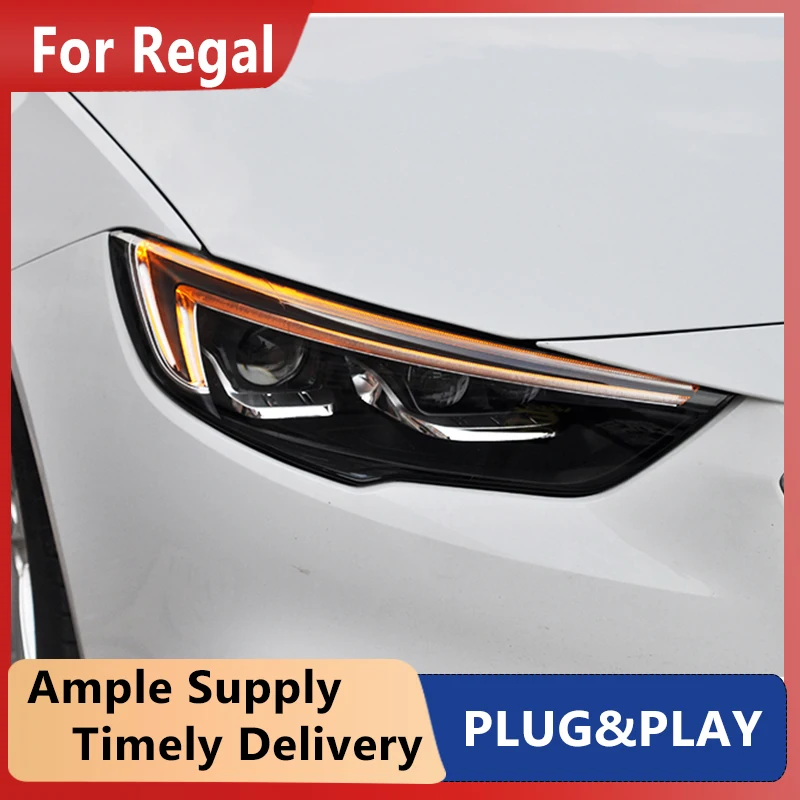 

LED Headlights For Opel Buick Regal 2017 2018 2019 2020 LED DRL Running lights Bi-Xenon Beam Fog lights angel eyes Head Lights