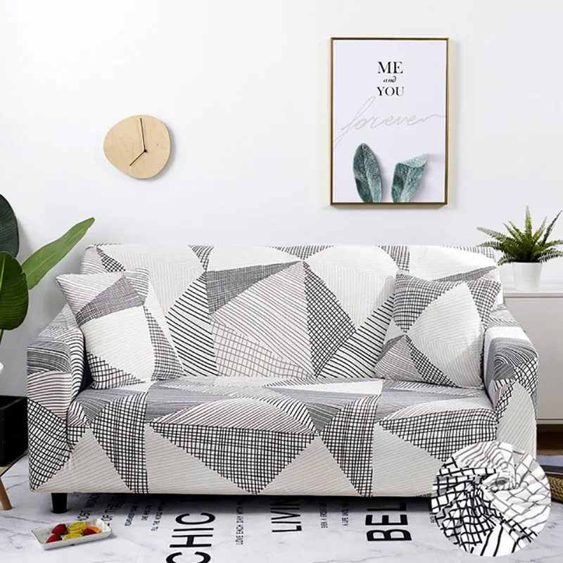 Meijuner Geometrische Elastische Sofa Cover Stretch Sofa Cover Voor Woonkamer Sofa Cover L-Vormige Fauteuil Cover 1/2/3/4 Seat MJ438