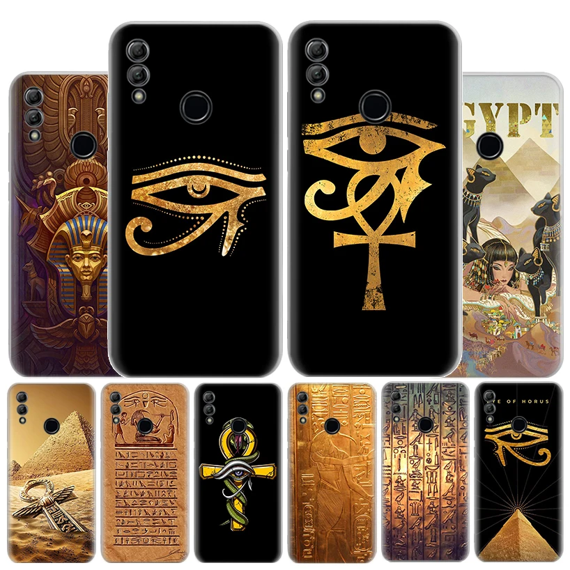 Egypt Nefertiti Anubis Ankh Cover Phone Case For Huawei Y5 Y6 Y7 Y9S P Smart Z 2019 Honor 10 Lite 9 20 9X 8S 8X 8A Pro 7A 7X Coq