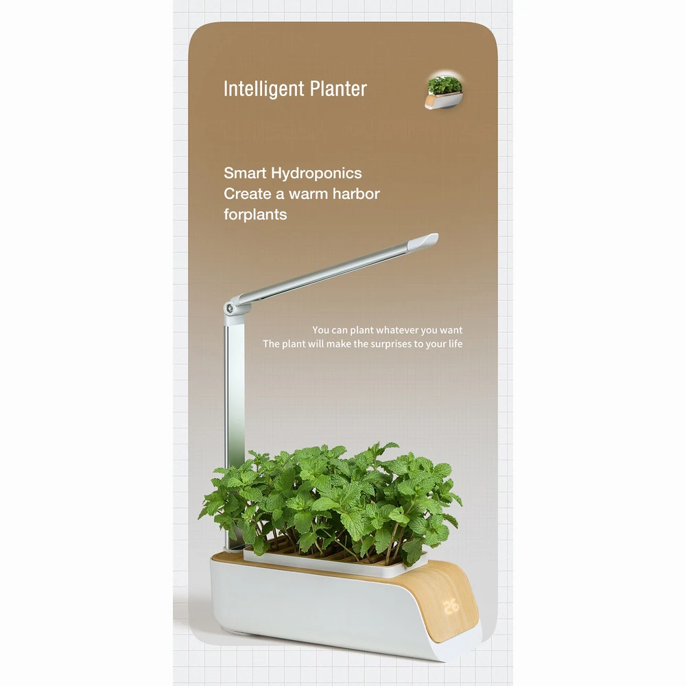 Hydroponics Growing System, Indoor Herb Garden Starter Kit with Led Grow Light, Smart Garden Planter for Home Kitchen, Automatic - Image 2