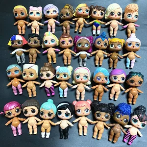 Große Schwesterpuppen mit zufälligen Kleidung, Schuhen, Accessoire -Flaschen, Punk -Einhorn, Kinderspiel, Spielzeuggeschenk, Verkauf, 8 cm, 6, 10, 20 Stcs pro Los 8 Hauptverkaufskit Doll lol Original - №8