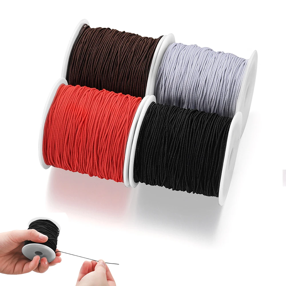 

100M 0.8/1mm Elastic Cord Beading Stretch Thread Macrame Cord String Rope Bead for DIY Bracelet Necklace Jewelry Making Supplies