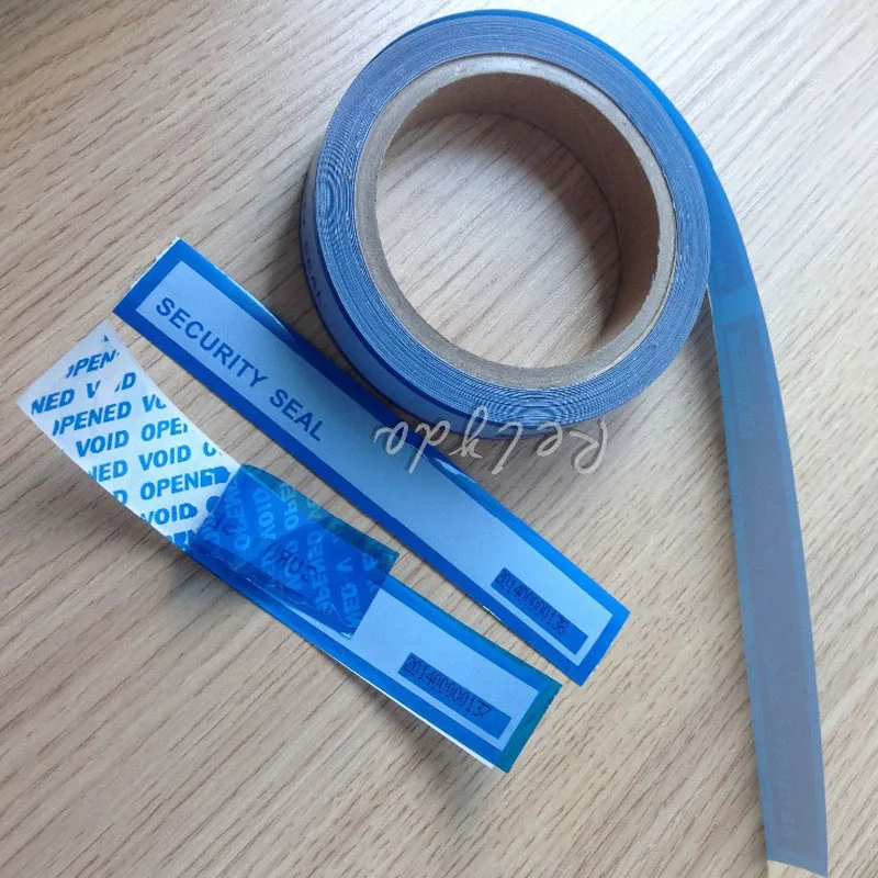 1pcs Free shipping custom tamper evident tapes adhesive security seals anti-counterfeit labels VOID OPEN blue stickers 25mm*30m