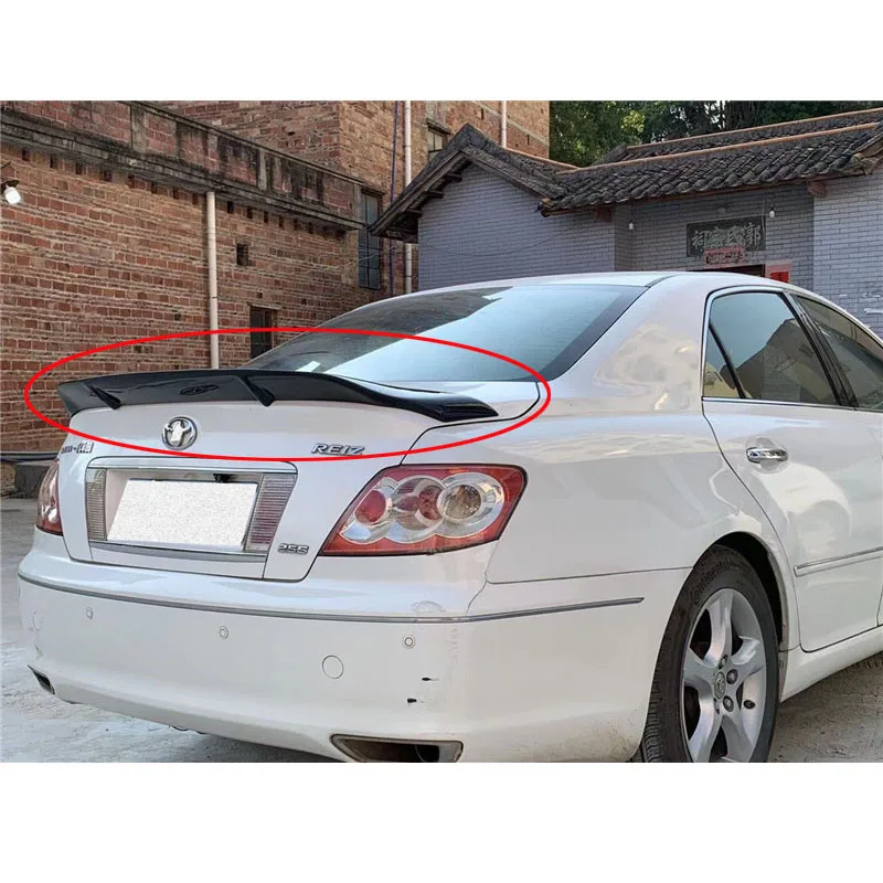 

FOR OLD TOYOTA MARK X GS REAL CARBON FIBER SPOILER WING Car Trunk Rear Lip Refit Accessories R Style TAIL FIN 2005-2009 Year