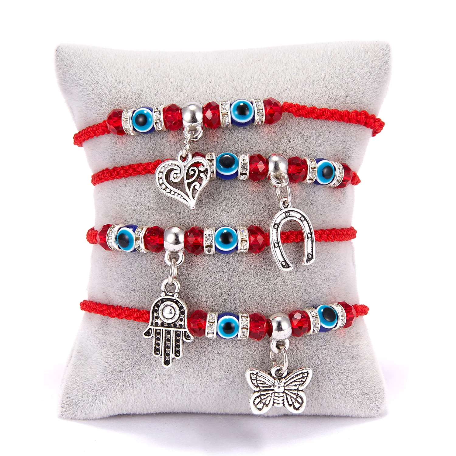 Blue Evil Eye Bracelets Bangle Good Lucky Red String Braided Adjustable Charm Bracelet For Couple Women Lover Lady Girls Gift