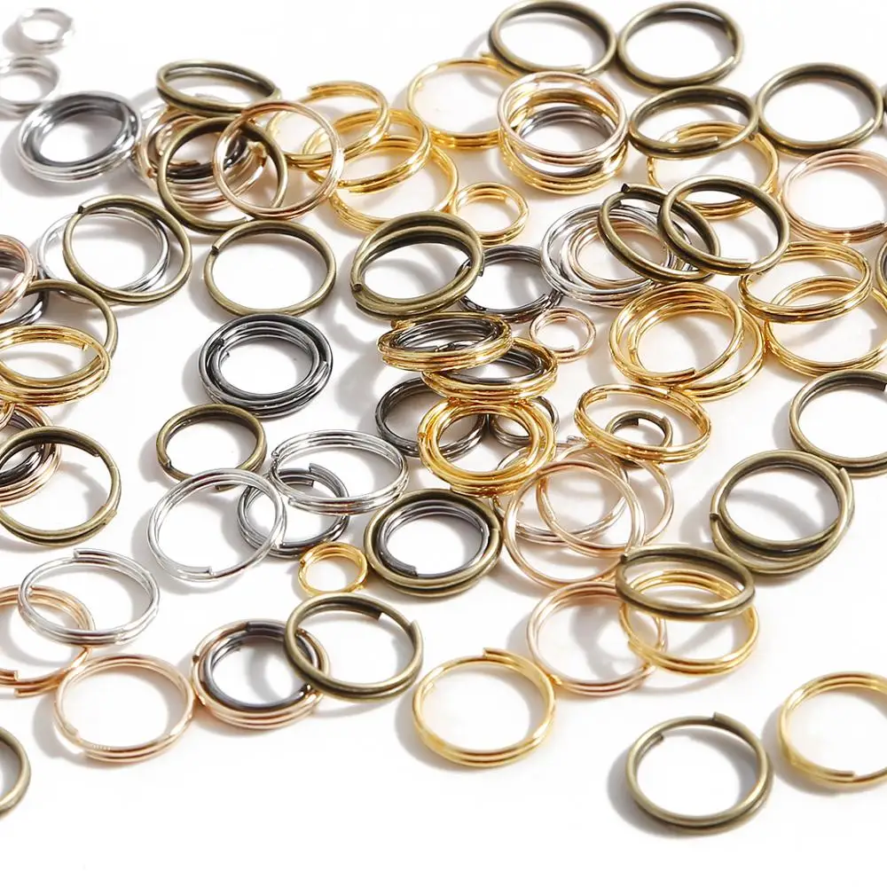 200-500pcs 5/6/8/10mm DIY Earrings Open Jump Rings Double Loops Gold Silver Color Split Rings Connectors For Jewelry Making