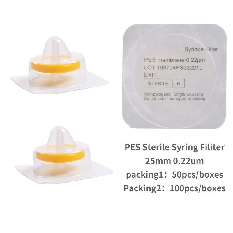 Imagem -03 - Ikeme-filtro de Seringa de Esterilização Nylon Ptfe Pes Pvc Filtro de Seringa de Laboratório Hidrofóbico 25 mm