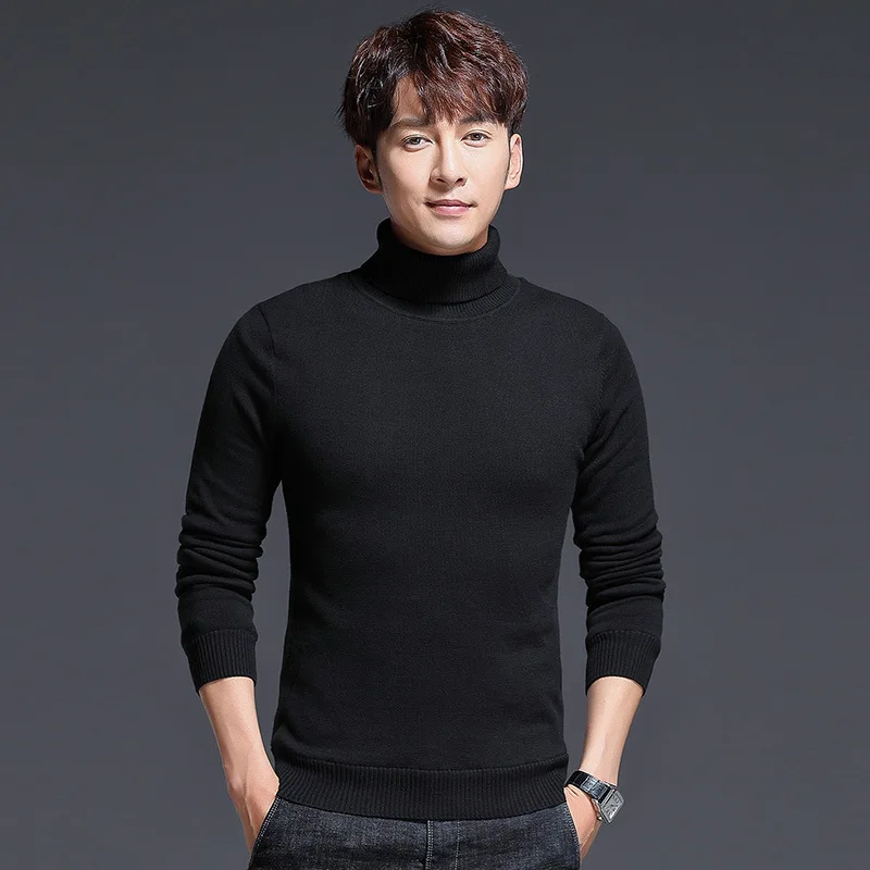 

MRMT 2024 Brand New Autumn Men's Sweaters Long-sleeved Pure Color High-necked for Male Sweater