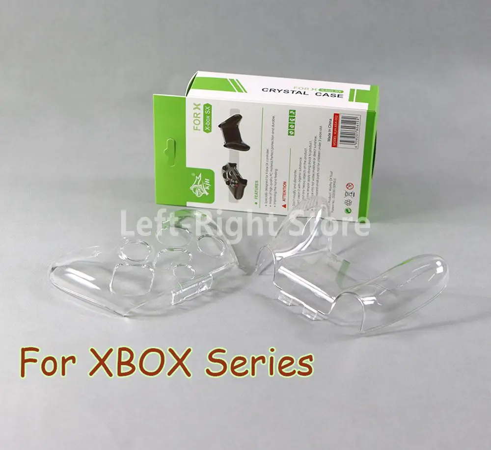 12pcs Replacement Protective Shell Cover Clear Crystal Case for Xbox Series X/Series S Controller for Gamepad Grip Handle Case