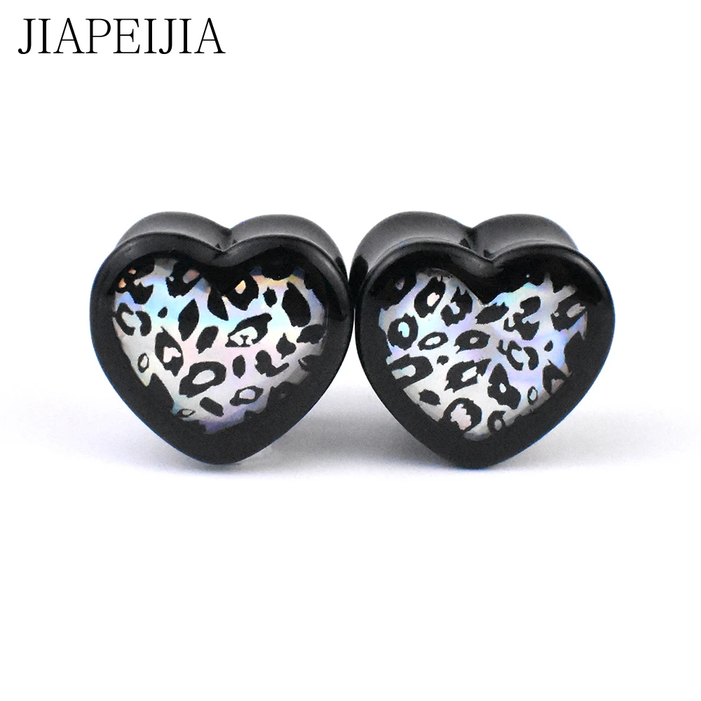 Sexy Leopard Print Acrylic Ear Gauges Tunnels and Plug Ear Expander Studs Stretching Body Piercing Jewelry 8-25mm