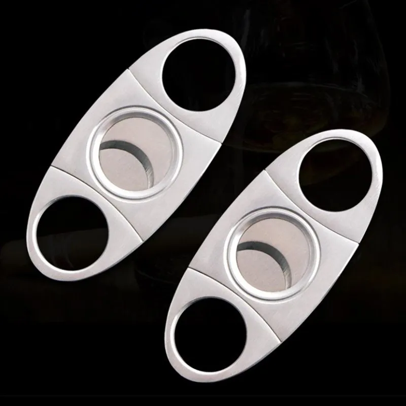 Stainless Steel Portable Min Cigar Cutter Classic Guillotine Cigarette Scissors Business Gift Office Supply Shears Tool